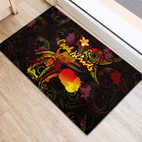 Cook Islands Rubber Doormat Octopus Plumeria Polynesian Tattoo
