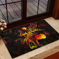 Cook Islands Rubber Doormat Octopus Plumeria Polynesian Tattoo