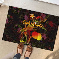 Cook Islands Rubber Doormat Octopus Plumeria Polynesian Tattoo