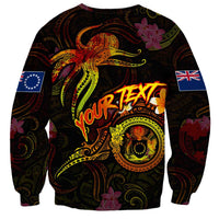 Cook Islands Sweatshirt Octopus Plumeria Polynesian Tattoo