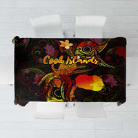 Cook Islands Tablecloth Octopus Plumeria Polynesian Tattoo