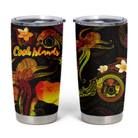 Cook Islands Tumbler Cup Octopus Plumeria Polynesian Tattoo