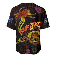 Nauru Baseball Jersey Octopus Plumeria Polynesian Tattoo