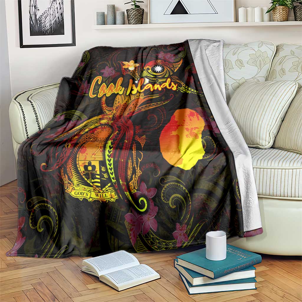 Nauru Blanket Octopus Plumeria Polynesian Tattoo DT02 Black - Polynesian Pride