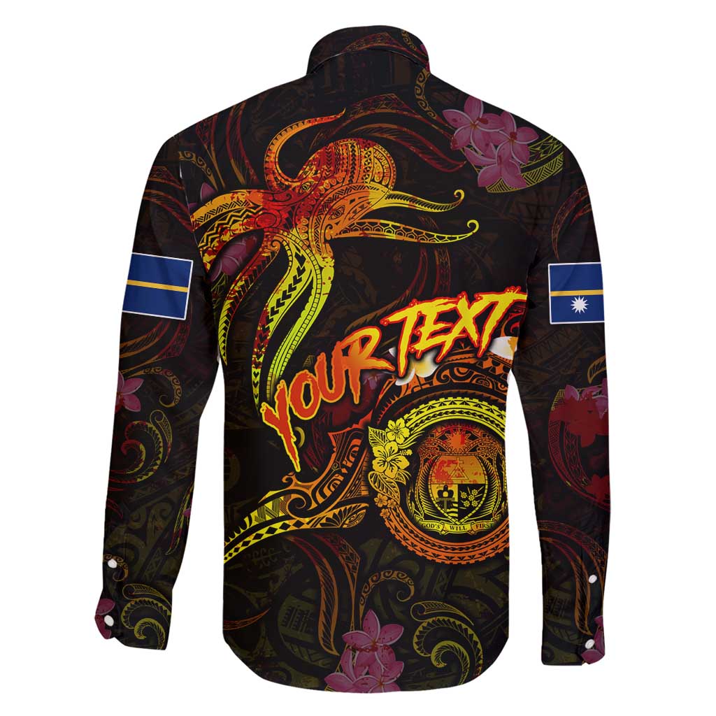 Nauru Family Matching Tank Maxi Dress and Hawaiian Shirt Octopus Plumeria Polynesian Tattoo