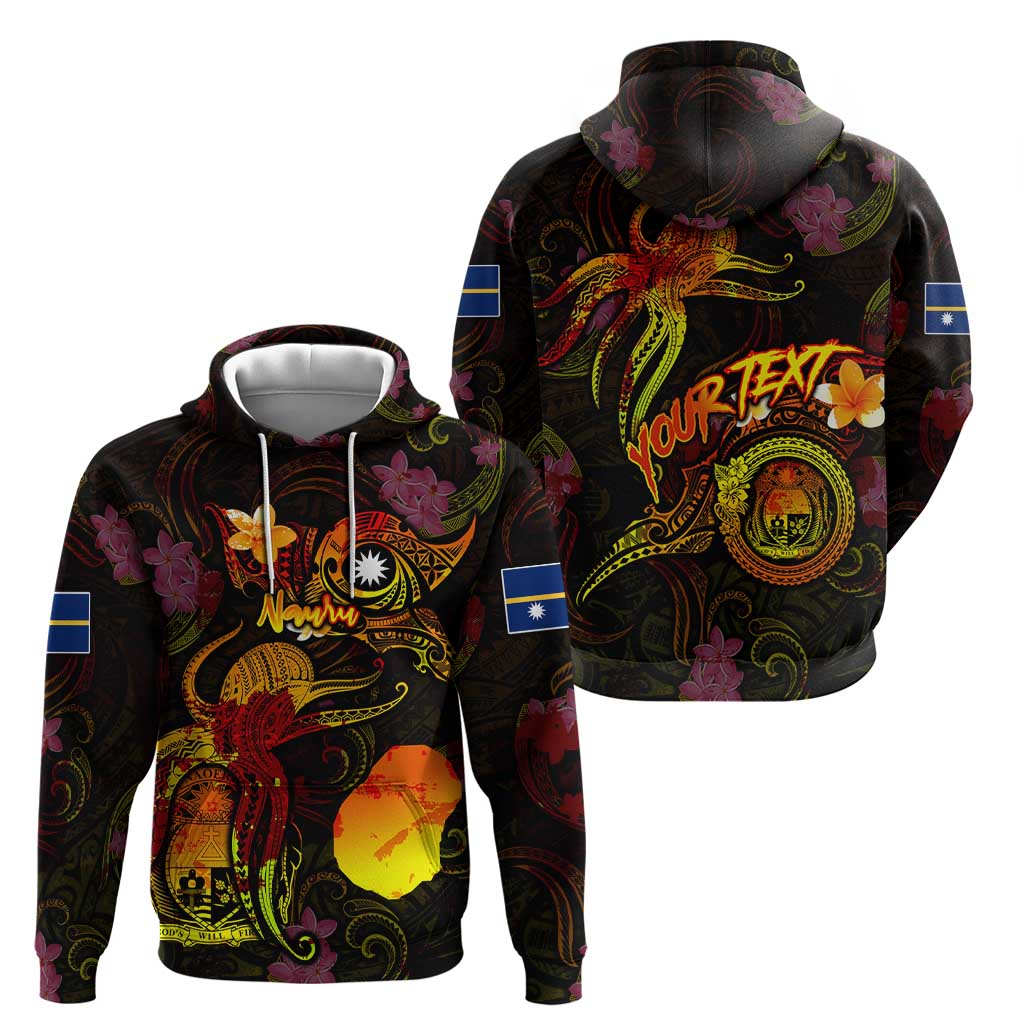 Nauru Hoodie Octopus Plumeria Polynesian Tattoo