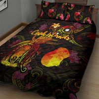 Nauru Quilt Bed Set Octopus Plumeria Polynesian Tattoo