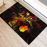 Nauru Rubber Doormat Octopus Plumeria Polynesian Tattoo
