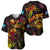 Tuvalu Baseball Jersey Octopus Plumeria Polynesian Tattoo