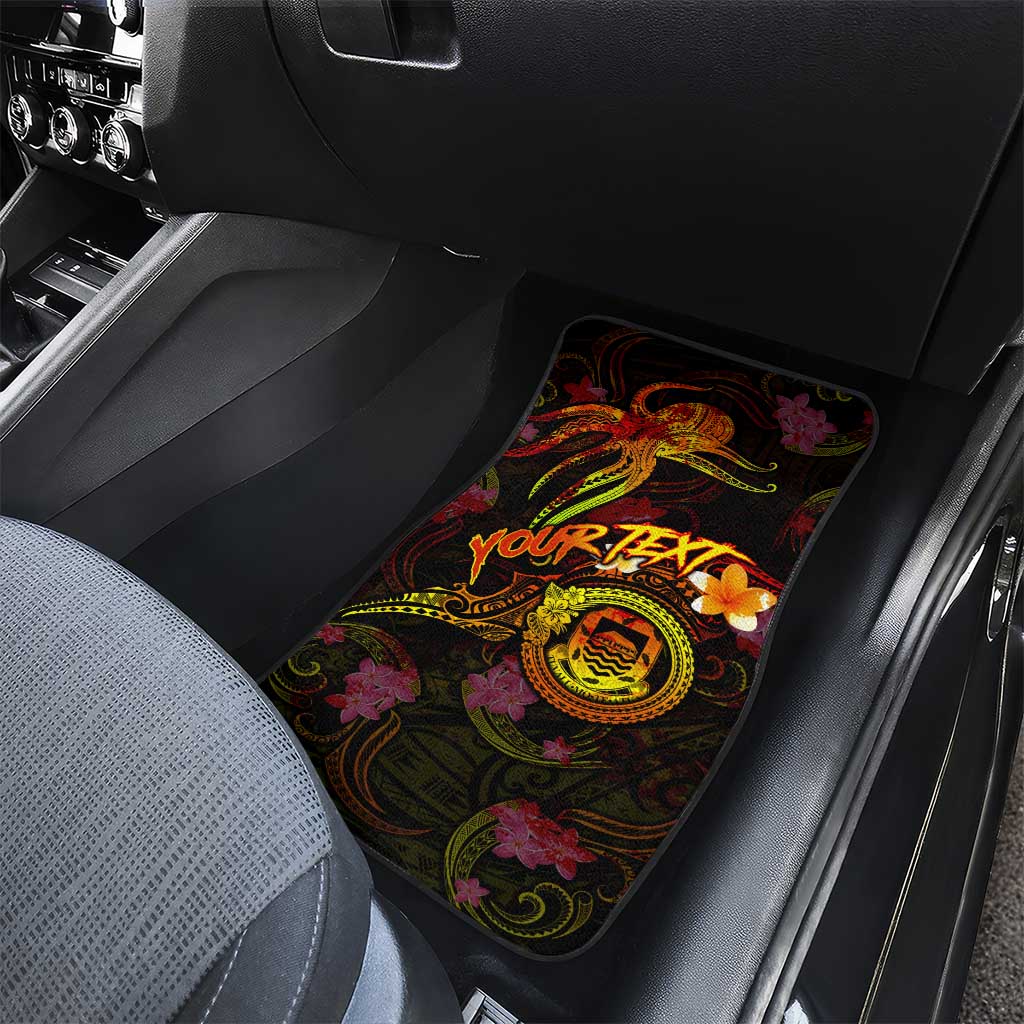 Tuvalu Car Mats Octopus Plumeria Polynesian Tattoo