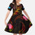 Tuvalu Family Matching Mermaid Dress and Hawaiian Shirt Octopus Plumeria Polynesian Tattoo