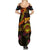 Tuvalu Family Matching Summer Maxi Dress and Hawaiian Shirt Octopus Plumeria Polynesian Tattoo