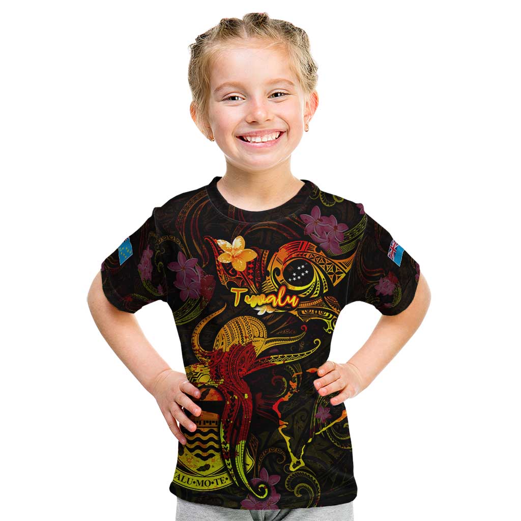 Tuvalu Kid T Shirt Octopus Plumeria Polynesian Tattoo