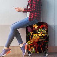 Tuvalu Luggage Cover Octopus Plumeria Polynesian Tattoo