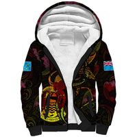 Tuvalu Sherpa Hoodie Octopus Plumeria Polynesian Tattoo