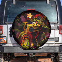 Tuvalu Spare Tire Cover Octopus Plumeria Polynesian Tattoo