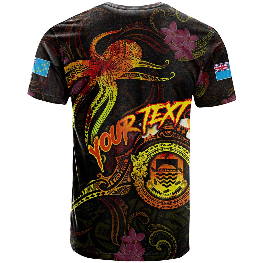 Tuvalu T Shirt Octopus Plumeria Polynesian Tattoo