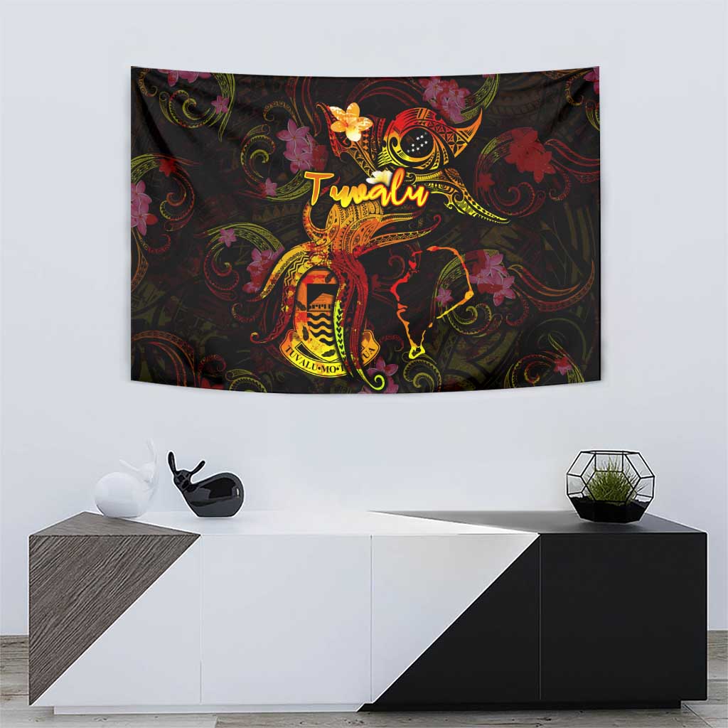 Tuvalu Tapestry Octopus Plumeria Polynesian Tattoo