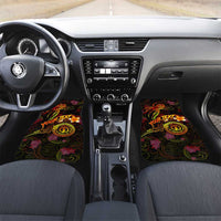 Northern Mariana Islands Car Mats Octopus Plumeria Polynesian Tattoo