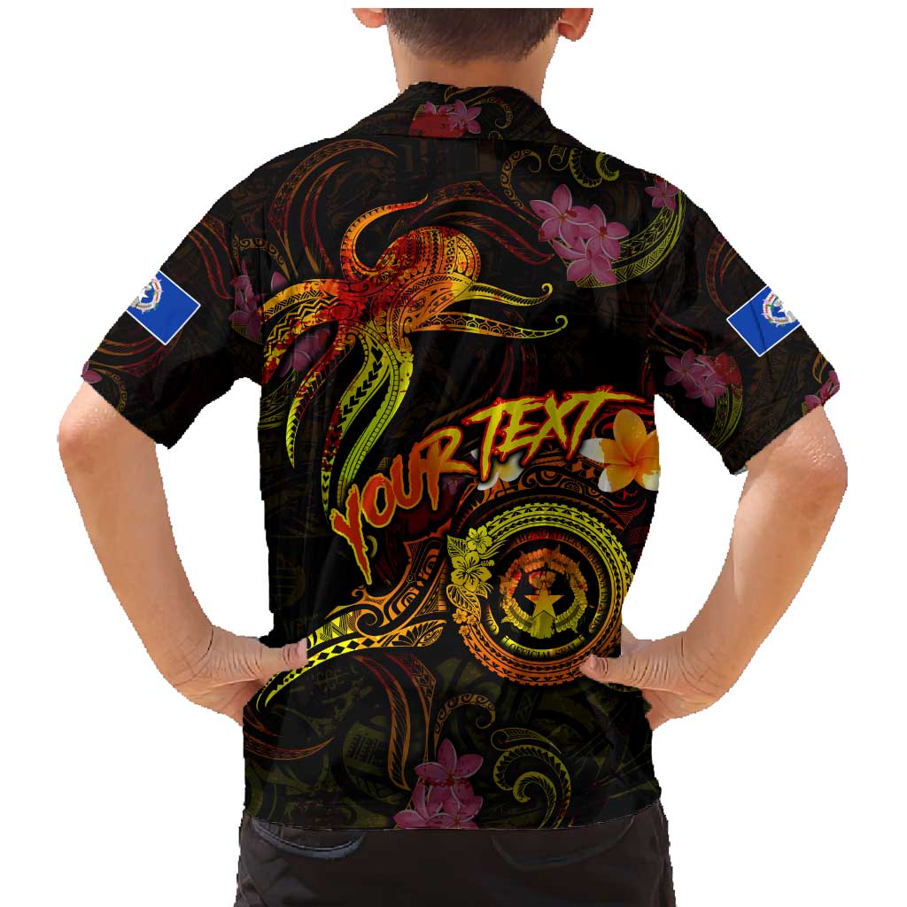 Northern Mariana Islands Family Matching Mermaid Dress and Hawaiian Shirt Octopus Plumeria Polynesian Tattoo