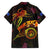 Northern Mariana Islands Family Matching Short Sleeve Bodycon Dress and Hawaiian Shirt Octopus Plumeria Polynesian Tattoo