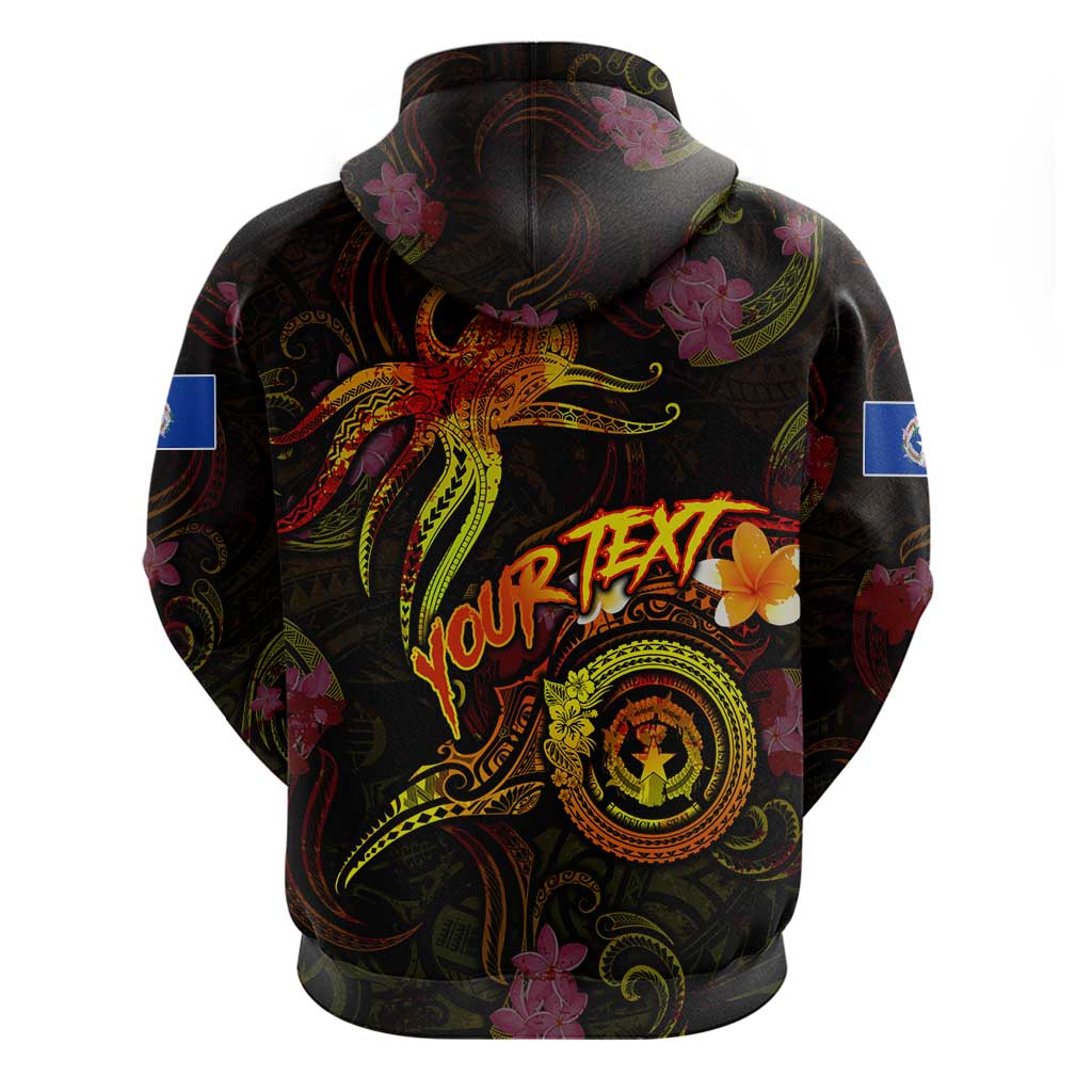 Northern Mariana Islands Hoodie Octopus Plumeria Polynesian Tattoo