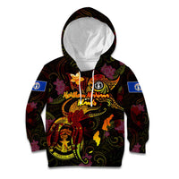 Northern Mariana Islands Kid Hoodie Octopus Plumeria Polynesian Tattoo