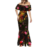 Northern Mariana Islands Mermaid Dress Octopus Plumeria Polynesian Tattoo DT02 - Polynesian Pride