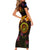 Northern Mariana Islands Short Sleeve Bodycon Dress Octopus Plumeria Polynesian Tattoo