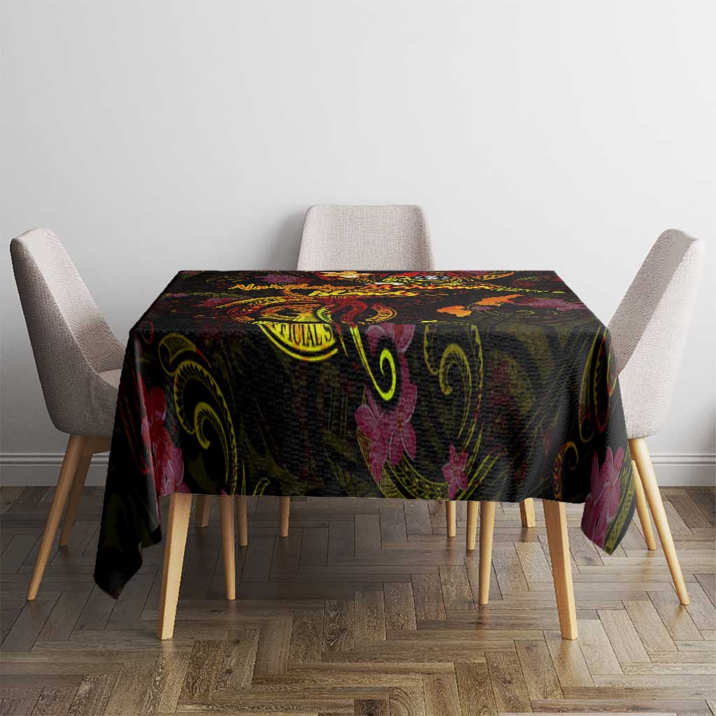 Northern Mariana Islands Tablecloth Octopus Plumeria Polynesian Tattoo