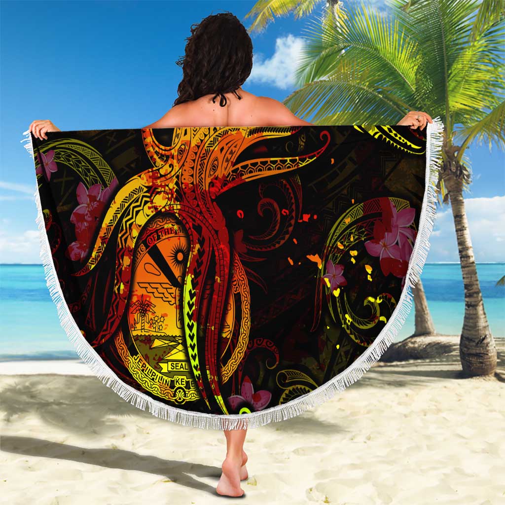 Marshall Islands Beach Blanket Octopus Plumeria Polynesian Tattoo