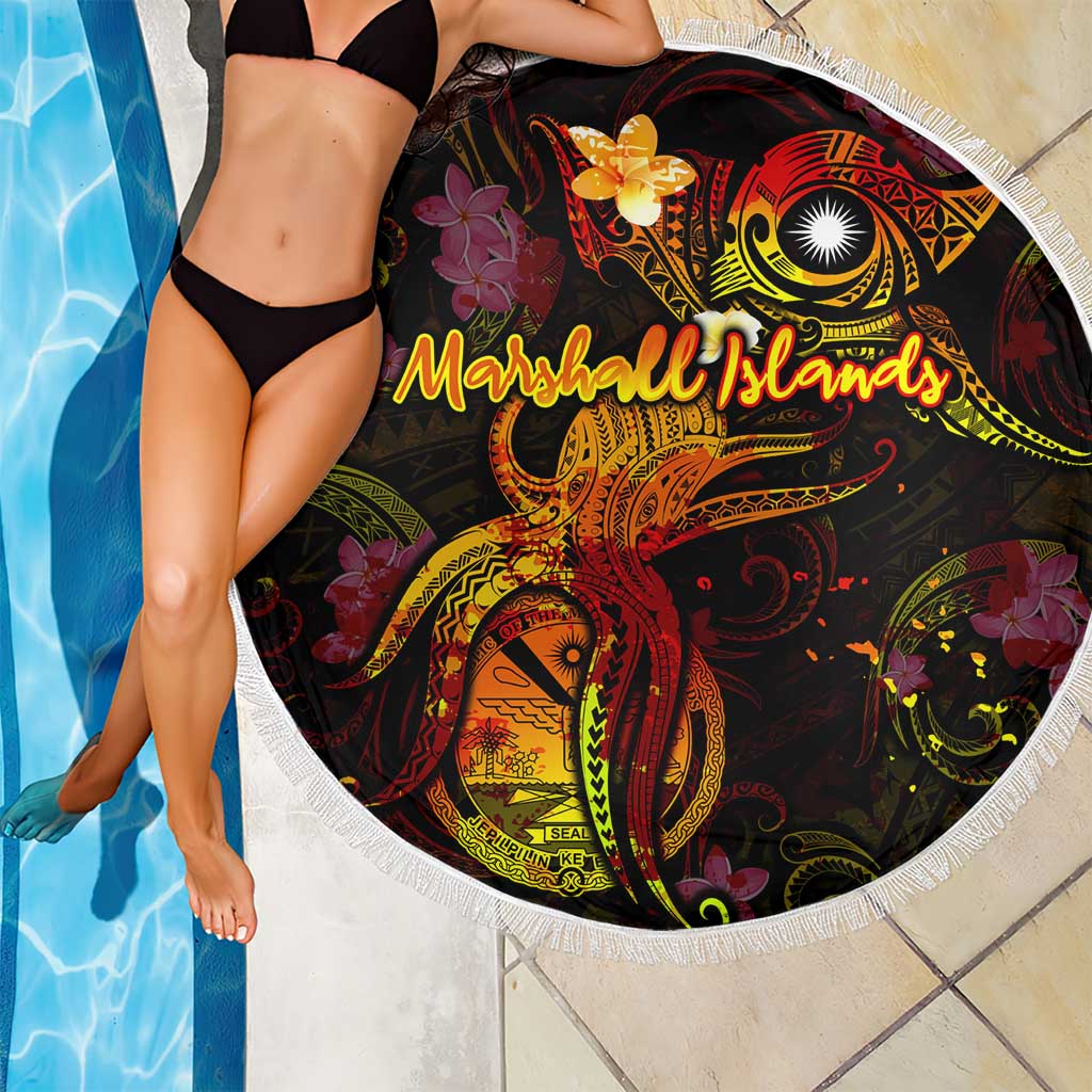 Marshall Islands Beach Blanket Octopus Plumeria Polynesian Tattoo