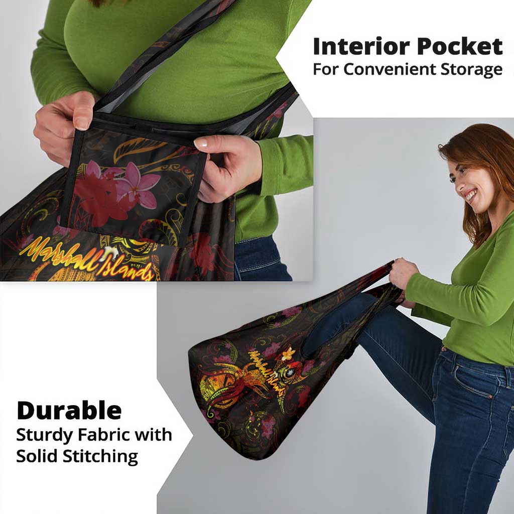 Marshall Islands Grocery Bag Octopus Plumeria Polynesian Tattoo