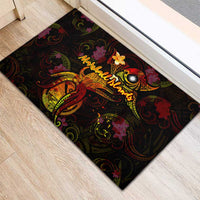 Marshall Islands Rubber Doormat Octopus Plumeria Polynesian Tattoo