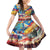 Custom The Philippines 126th Independence Anniversary Kid Short Sleeve Dress Art Style