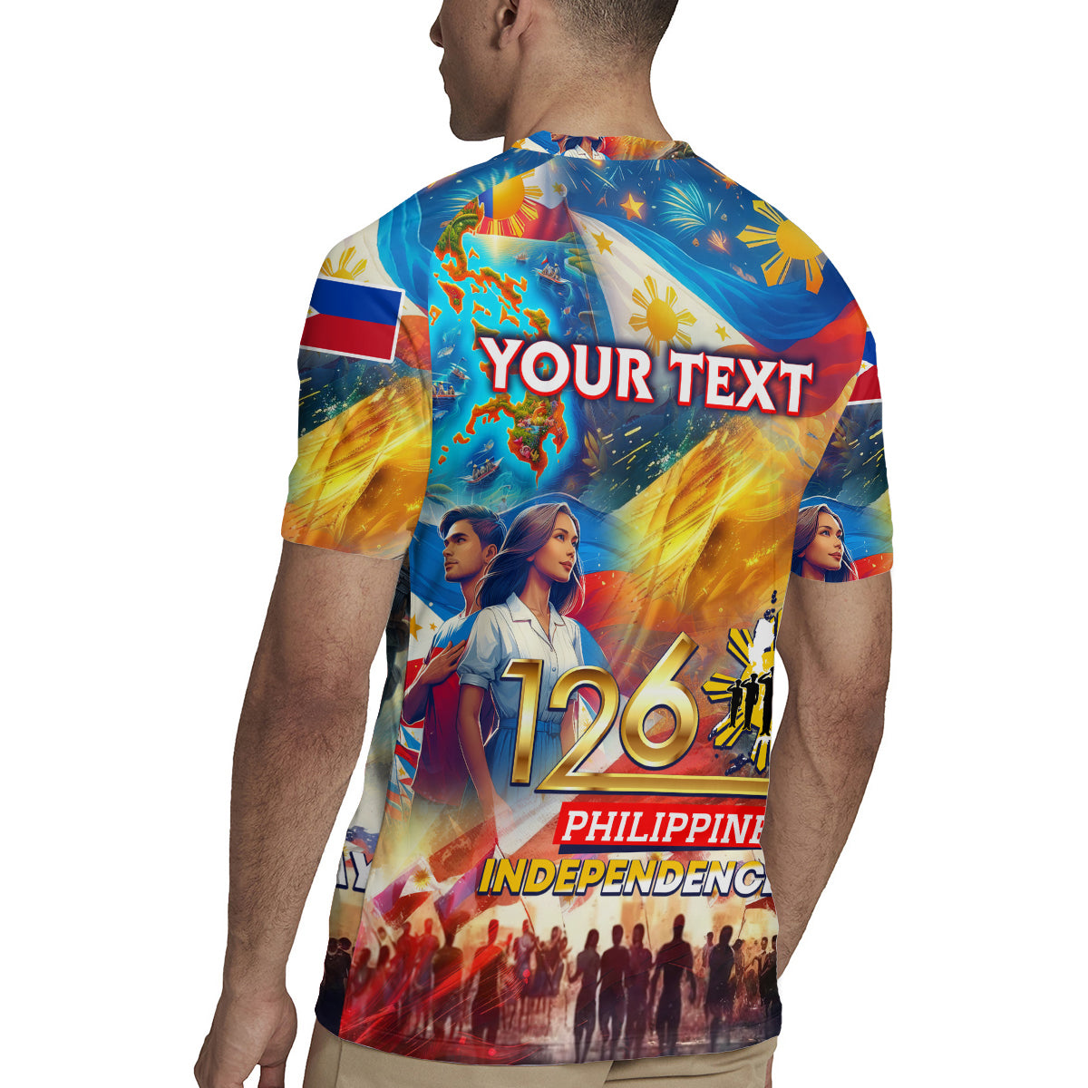 Custom The Philippines 126th Independence Anniversary Rugby Jersey Art Style