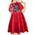 Personalized Philippines 12 June Independence Day Kid Short Sleeve Dress Polynesian Turtle Plumeria