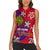 Personalized Philippines 12 June Independence Day Women Sleeveless Polo Shirt Polynesian Turtle Plumeria