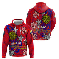 Personalized Philippines 12 June Independence Day Zip Hoodie Polynesian Turtle Plumeria DT02 - Polynesian Pride