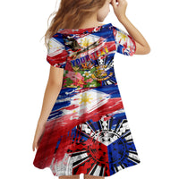 Personalized Philippines Independence Day Family Matching Off Shoulder Short Dress and Hawaiian Shirt Polynesia Filipinas Eagle Hibiscus DT02 - Polynesian Pride