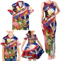 Personalized Philippines Independence Day Family Matching Tank Maxi Dress and Hawaiian Shirt Polynesia Filipinas Eagle Hibiscus
