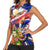 Personalized Philippines Independence Day Women Sleeveless Polo Shirt Polynesia Filipinas Eagle Hibiscus