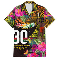 Personalised Vanuatu Independence Day 30 July Family Matching Tank Maxi Dress and Hawaiian Shirt Hibiscus Polynesian Pattern