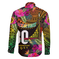 Personalised Vanuatu Independence Day 30 July Family Matching Tank Maxi Dress and Hawaiian Shirt Hibiscus Polynesian Pattern