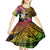 Personalised Vanuatu Independence Day 30 July Kid Short Sleeve Dress Hibiscus Polynesian Pattern