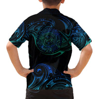 Sea Animal Polynesia Family Matching Off The Shoulder Long Sleeve Dress and Hawaiian Shirt Polynesian Pattern DT02 - Polynesian Pride