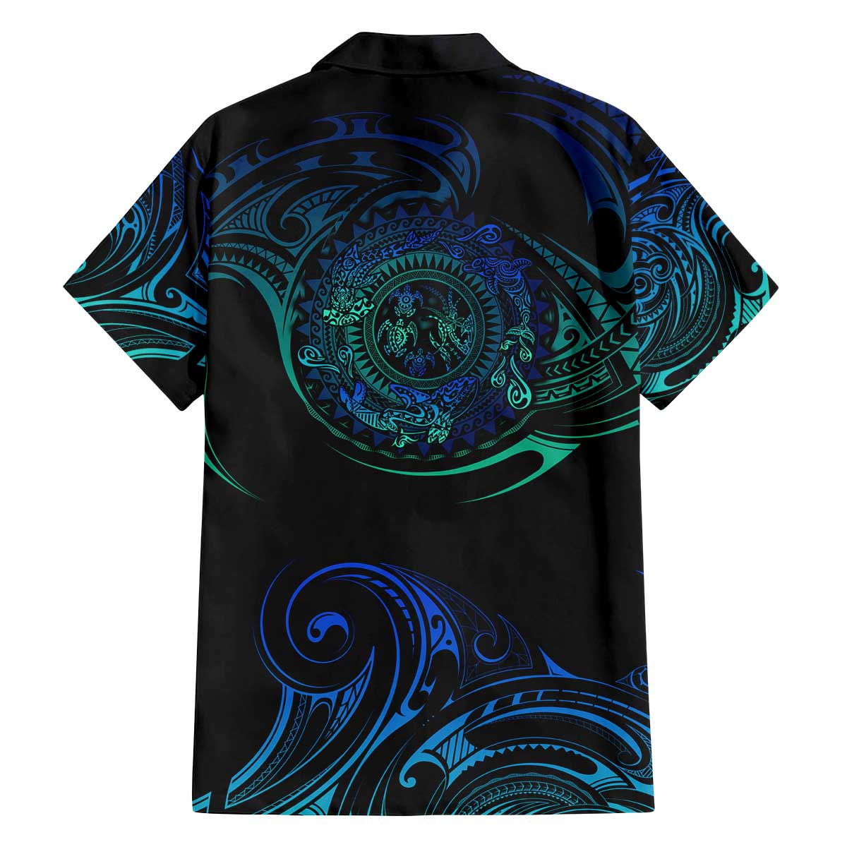 Sea Animal Polynesia Family Matching Off The Shoulder Long Sleeve Dress and Hawaiian Shirt Polynesian Pattern DT02 - Polynesian Pride