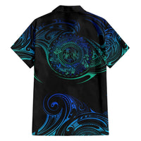 Sea Animal Polynesia Family Matching Off Shoulder Maxi Dress and Hawaiian Shirt Polynesian Pattern