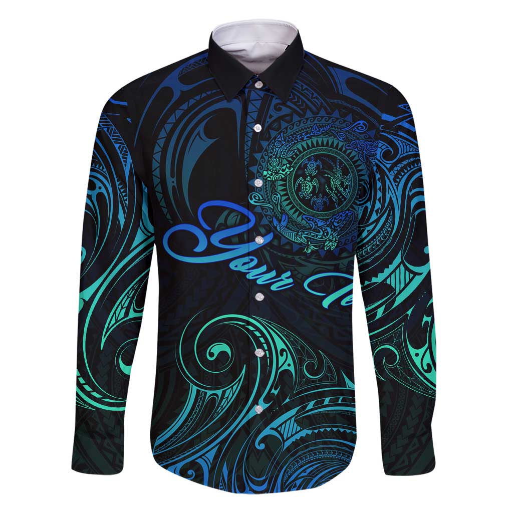 Sea Animal Polynesia Family Matching Off Shoulder Maxi Dress and Hawaiian Shirt Polynesian Pattern