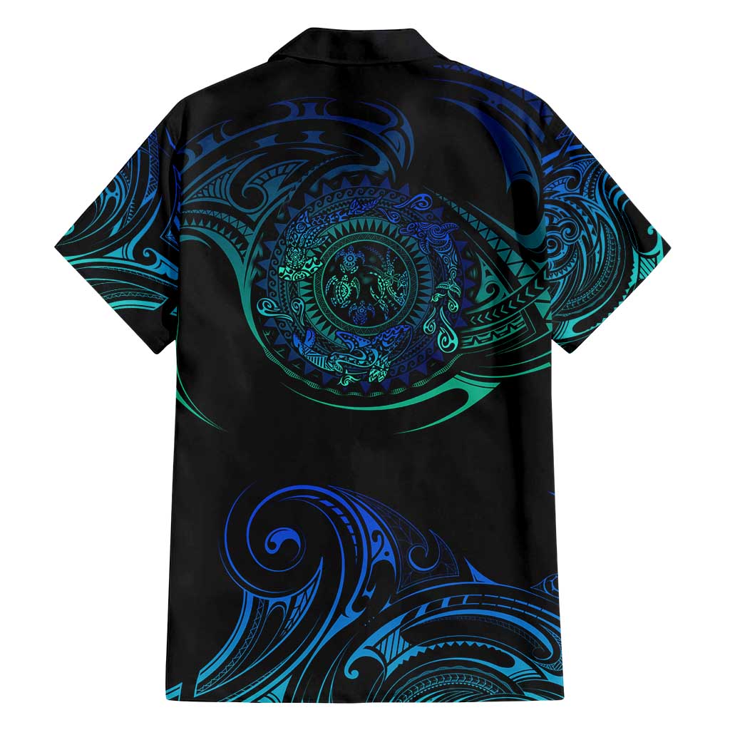 Sea Animal Polynesia Family Matching Tank Maxi Dress and Hawaiian Shirt Polynesian Pattern